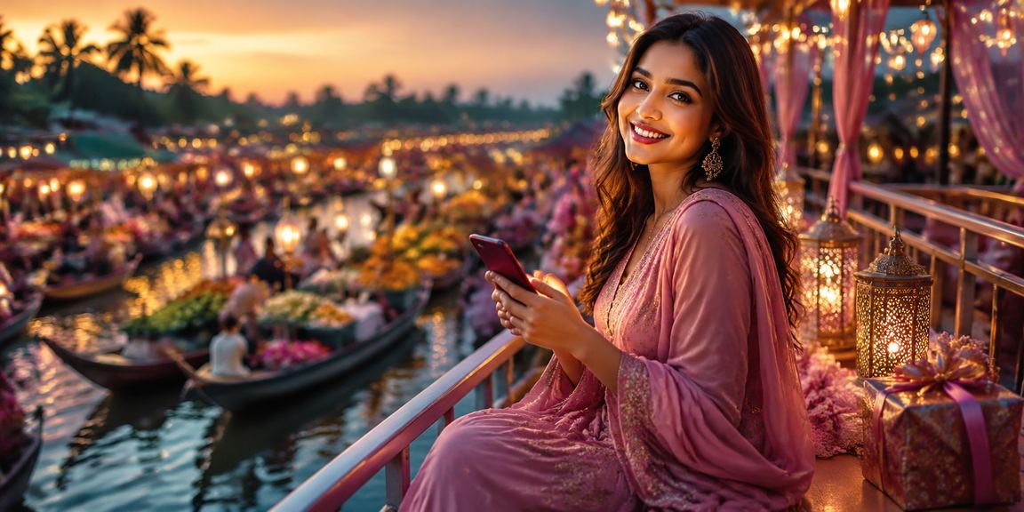 A member in Barisal enjoying responsible gaming via mobile payment during the Eid festival