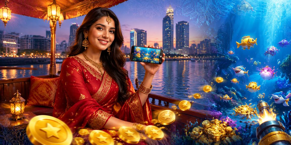 A Bangladeshi model playing a fishing game and winning bonuses in Gazipur