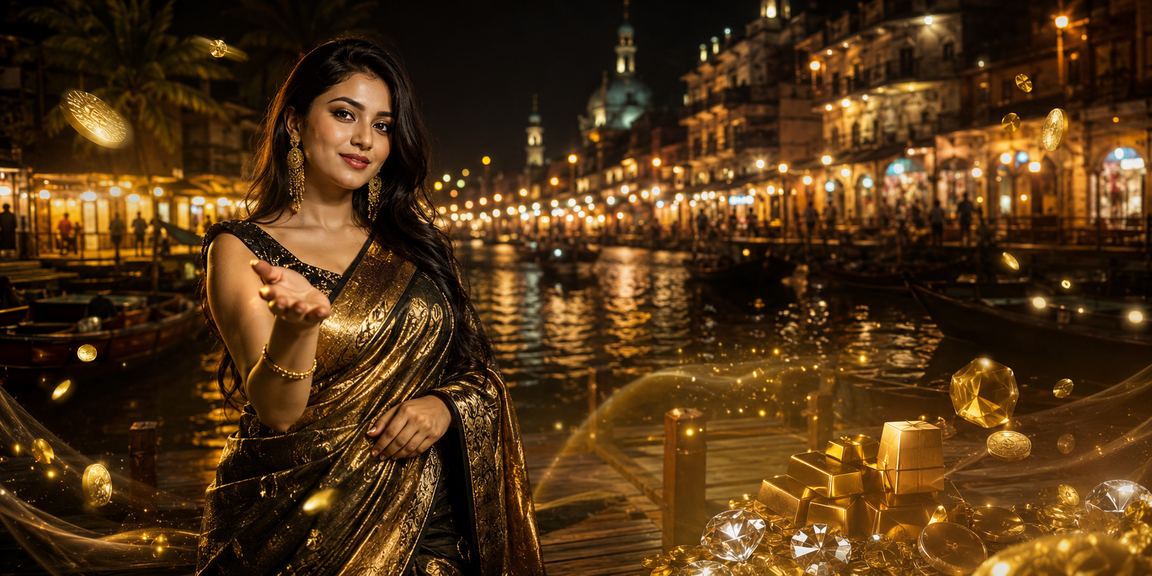 নারায়ণগঞ্জে ভিআইপি বোনাস শাড়ি পরিহিত মডেল